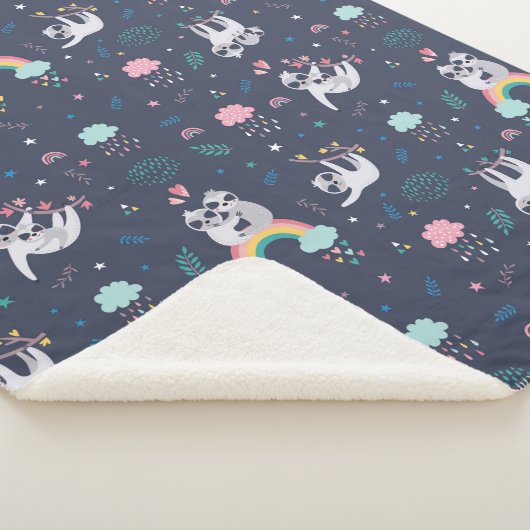 Niedlich Sloths Sherpa Blanket Sherpadecke (3/4)