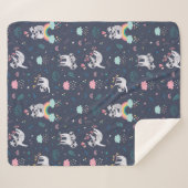 Niedlich Sloths Sherpa Blanket Sherpadecke (Vorderseite (Horizontal))