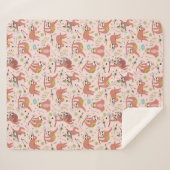 Niedlich Sloths Sherpa Blanket Sherpadecke (Vorderseite (Horizontal))