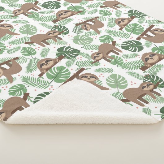 Niedlich Sloths Sherpa Blanket Sherpadecke (3/4)