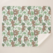 Niedlich Sloths Sherpa Blanket Sherpadecke (Vorderseite (Horizontal))