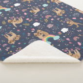 Niedlich Sloths Sherpa Blanket Sherpadecke (3/4)