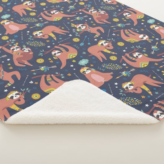 Niedlich Sloths Sherpa Blanket Sherpadecke (3/4)