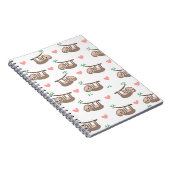 Niedlich Sloths Sloth and Hearts Notebook Notizblock (Rechte Seite)