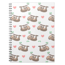 Niedlich Sloths Sloth and Hearts Notebook