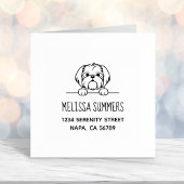 Niedlich Small Dog Shih Tzu-Adresse Permastempel