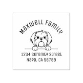 Niedlich Small Dog Shih Tzu Arch-Adresse Gummistempel (Prägung)