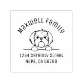 Niedlich Small Dog Shih Tzu Arch-Adresse Permastempel (Design)