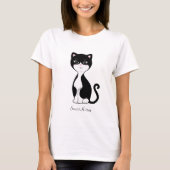 Niedlich Smart Tuxedo Cat T-Shirt (Vorderseite)