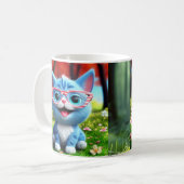 Niedlich Smiling Blue Kitten-55665 Kaffeetasse (Vorderseite Links)