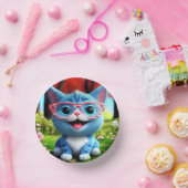 Niedlich Smiling Blue Kitten-55665 Pappteller (Party)
