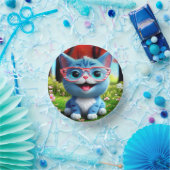 Niedlich Smiling Blue Kitten-55665 Pappteller (Party)
