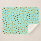 Niedlich Smiling Kawaii Avocado Pattern Sherpadecke (Vorderseite (Horizontal))
