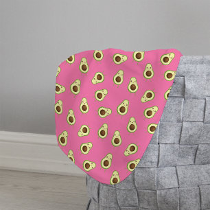 Niedlich Smiling Kawaii Avocado Pattern Sherpadecke