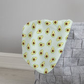 Niedlich Smiling Kawaii Avocado Pattern Sherpadecke