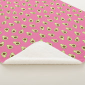 Niedlich Smiling Kawaii Avocado Pattern Sherpadecke (3/4)