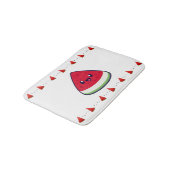 Niedlich Smiling Kawaii Watermelon Badematte (Schrägansicht)