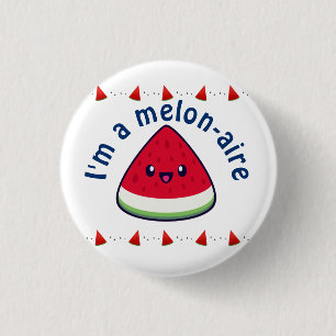 Niedlich Smiling Kawaii Watermelon Button