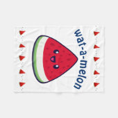 Niedlich Smiling Kawaii Watermelon Fleecedecke (Vorderseite (Horizontal))