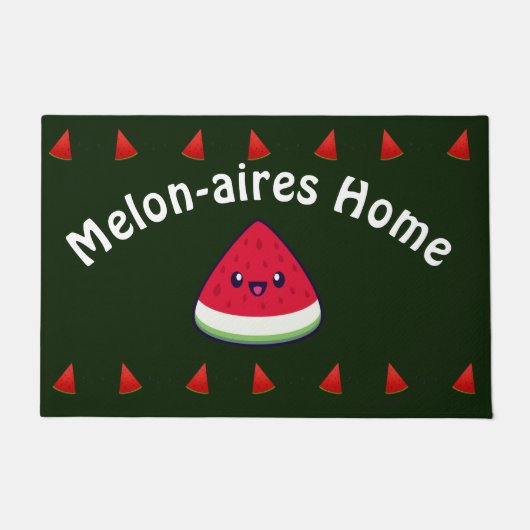 Niedlich Smiling Kawaii Watermelon Fußmatte (Vorderseite)