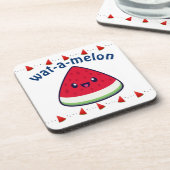 Niedlich Smiling Kawaii Watermelon Getränkeuntersetzer (Linke Seite)