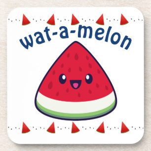 Niedlich Smiling Kawaii Watermelon Getränkeuntersetzer