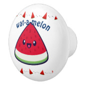 Niedlich Smiling Kawaii Watermelon Keramikknauf (Rechts)