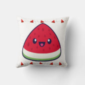 Niedlich Smiling Kawaii Watermelon Kissen (Rückseite)