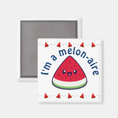 Niedlich Smiling Kawaii Watermelon Magnet (Vorderseite/Rückseite)