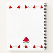 Niedlich Smiling Kawaii Watermelon Notizblock (Rückseite)