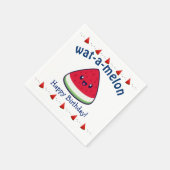 Niedlich Smiling Kawaii Watermelon Serviette (Ecke)