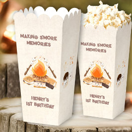 Niedlich S'more Campfire 1. Geburtstag Camping Pop Geschenkschachtel
