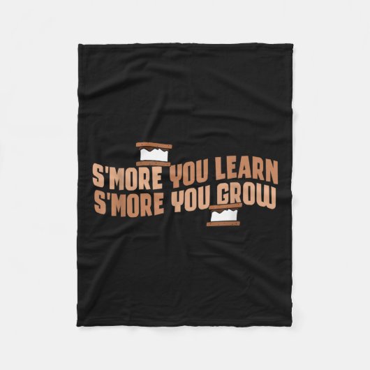 Niedlich Smore Sie lernen mehr Sie wachsen Motivat Fleecedecke (Vorderseite)