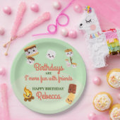 Niedlich S'mores Campout Geburtstagsparty Pappteller (Party)