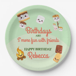 Niedlich S'mores Campout Geburtstagsparty Pappteller