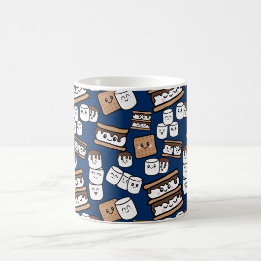 Niedlich Smores Marshmallow Illustration Kaffeetasse (Mittel)