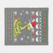 Niedlich Snake Ugly Sweater Christmas Light Pajama Fleecedecke (Vorderseite (Horizontal))