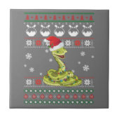 Niedlich Snake Ugly Sweater Christmas Light Pajama Fliese (Vorderseite)