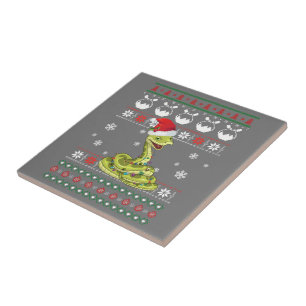 Niedlich Snake Ugly Sweater Christmas Light Pajama Fliese