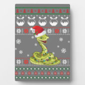 Niedlich Snake Ugly Sweater Christmas Light Pajama Fotoplatte (Vorderseite)
