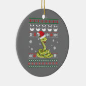 Niedlich Snake Ugly Sweater Christmas Light Pajama Keramik Ornament (Rechts)