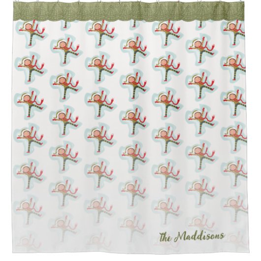 Niedlich Snow Angel Girl Duschvorhang (Vorderseite)