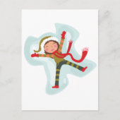 Niedlich Snow Angel Girl Postkarte (Vorderseite)