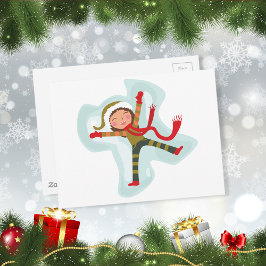 Niedlich Snow Angel Girl Postkarte