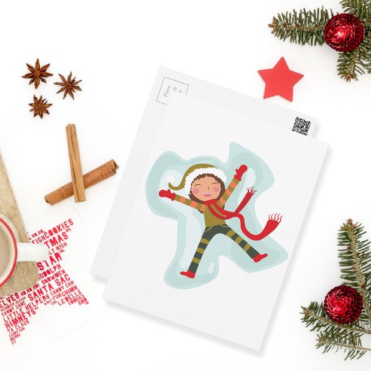 Niedlich Snow Angel Girl Postkarte