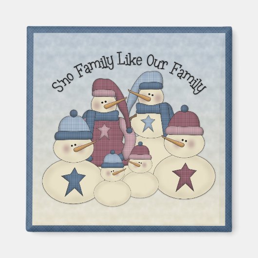Niedlich Snow Family Magnet (Vorne)