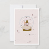 Niedlich Snow Globe Weihnachten Weihnachtsfeiertag Karte (Rückseite)