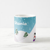 Niedlich Snowboarden Kaffeetasse (Mittel)