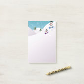 Niedlich Snowboarden Post-it Klebezettel (Auf Schreibtisch)