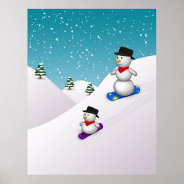 Niedlich Snowboarden Poster